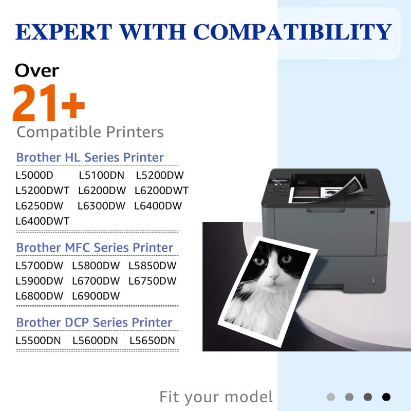 HaloFox DR820 Drum Unit Compatible with Brother Printers â€“ Seamless Integration, Yields Up to 30,000 Pages â€“ Fits HL-L6200DW, HL-L5200DW, HL-L5100DN, MFC-L5900DW, MFC-L5700DW, MFC-L5800DW (Black, 1-Pack) - Image 2